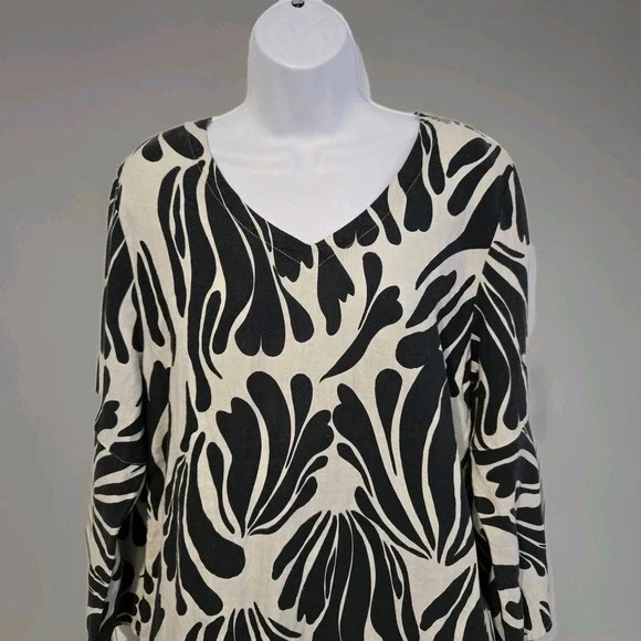 Soft Surroundings Women's 100% Linen Knee Length Dress Size Large - Picture 2 of 10